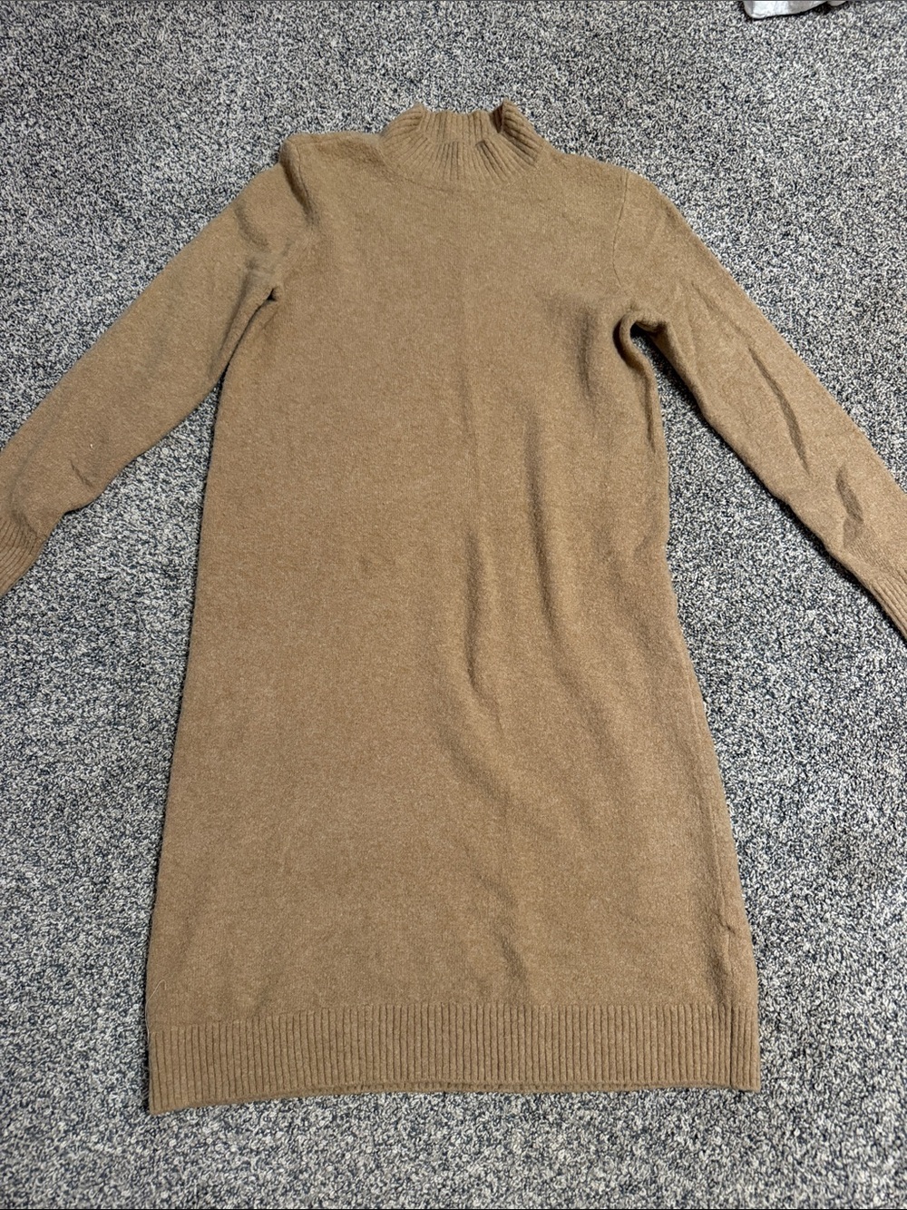 J. Crew Camel Turtleneck Sweater Dress